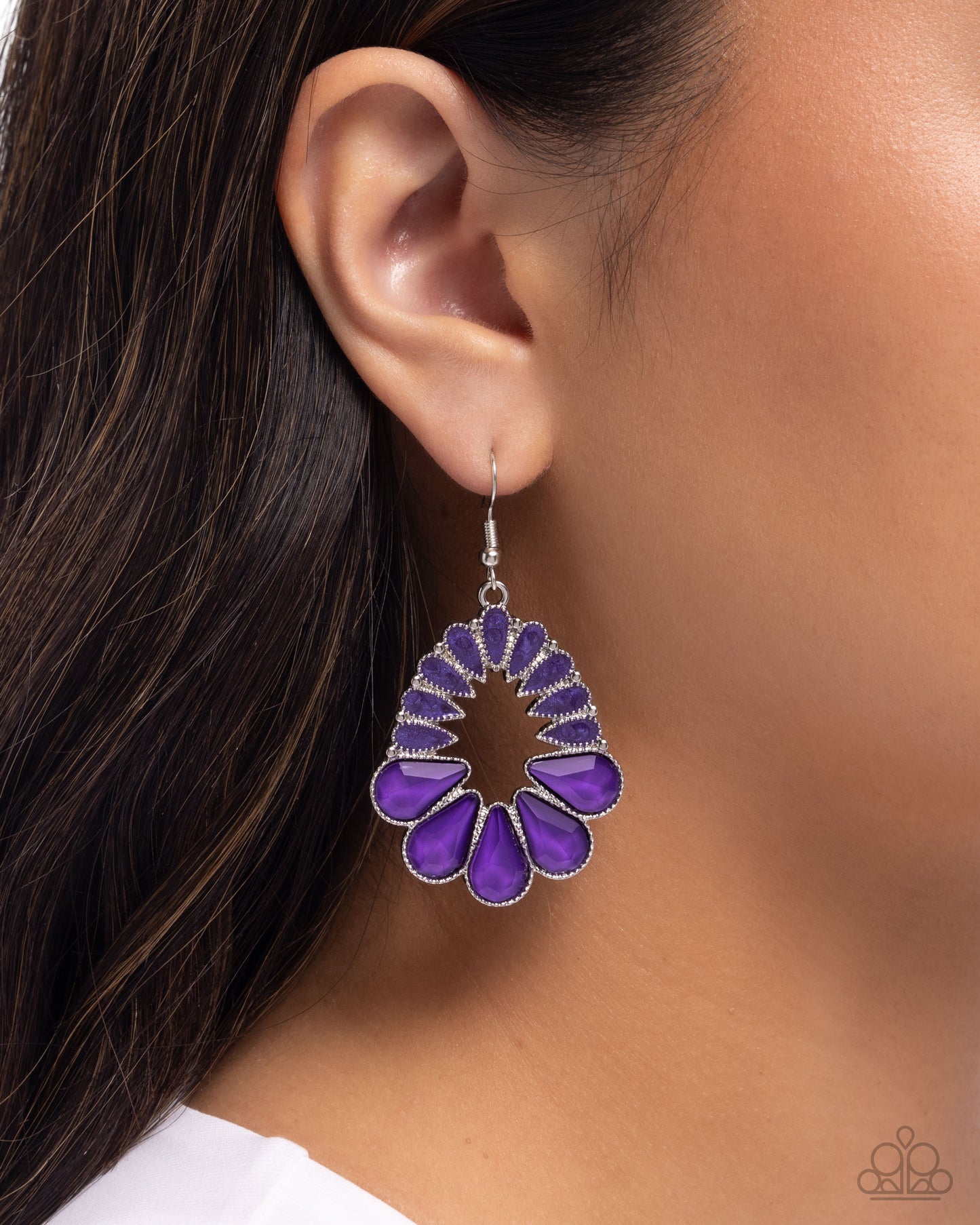 Mesmerizing Moment Purple Earring - Paparazzi Accessories