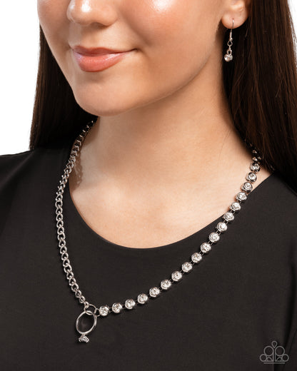 Blazing Beacon White Necklace - Paparazzi Accessories