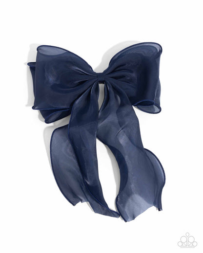 Streamlined Serenade Blue Hair Bow - Paparazzi Accessories