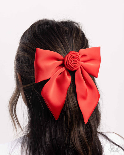 Wistful Wonder Red Hair Bow - Paparazzi Accessories