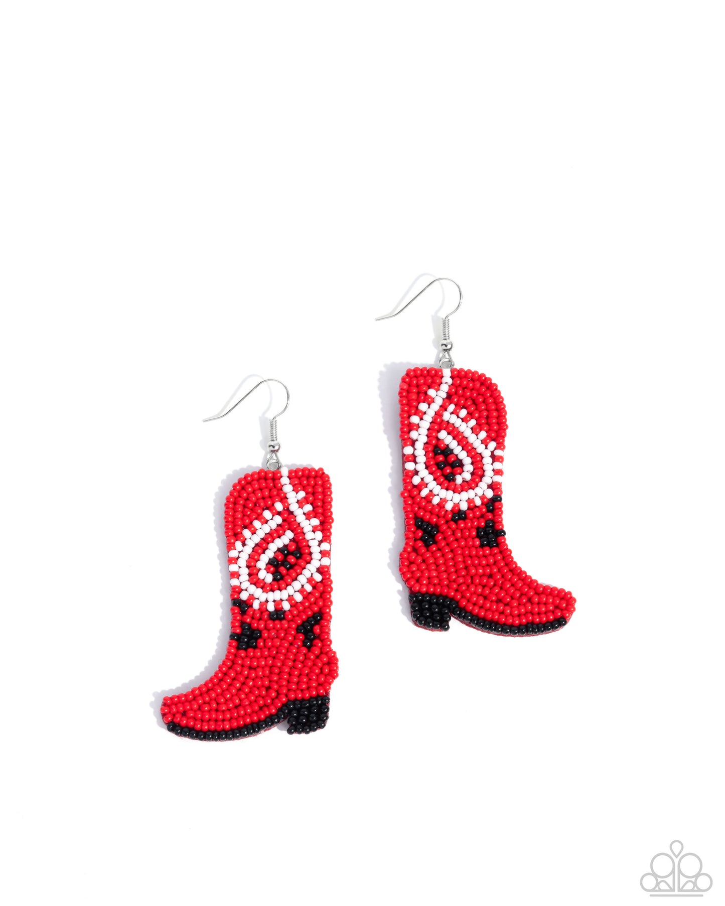 Western Webbing Red Boot Earring - Paparazzi Accessories