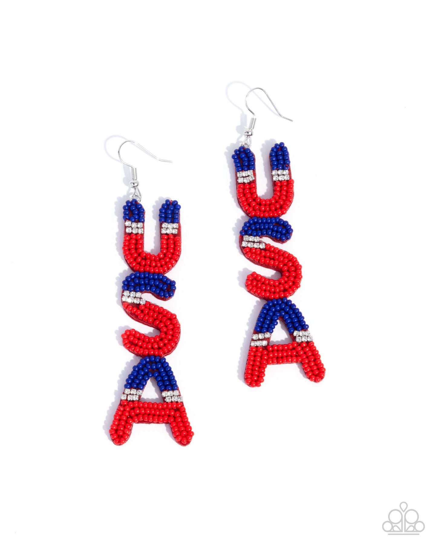 Pampered Patriot Multi USA Earring - Paparazzi Accessories