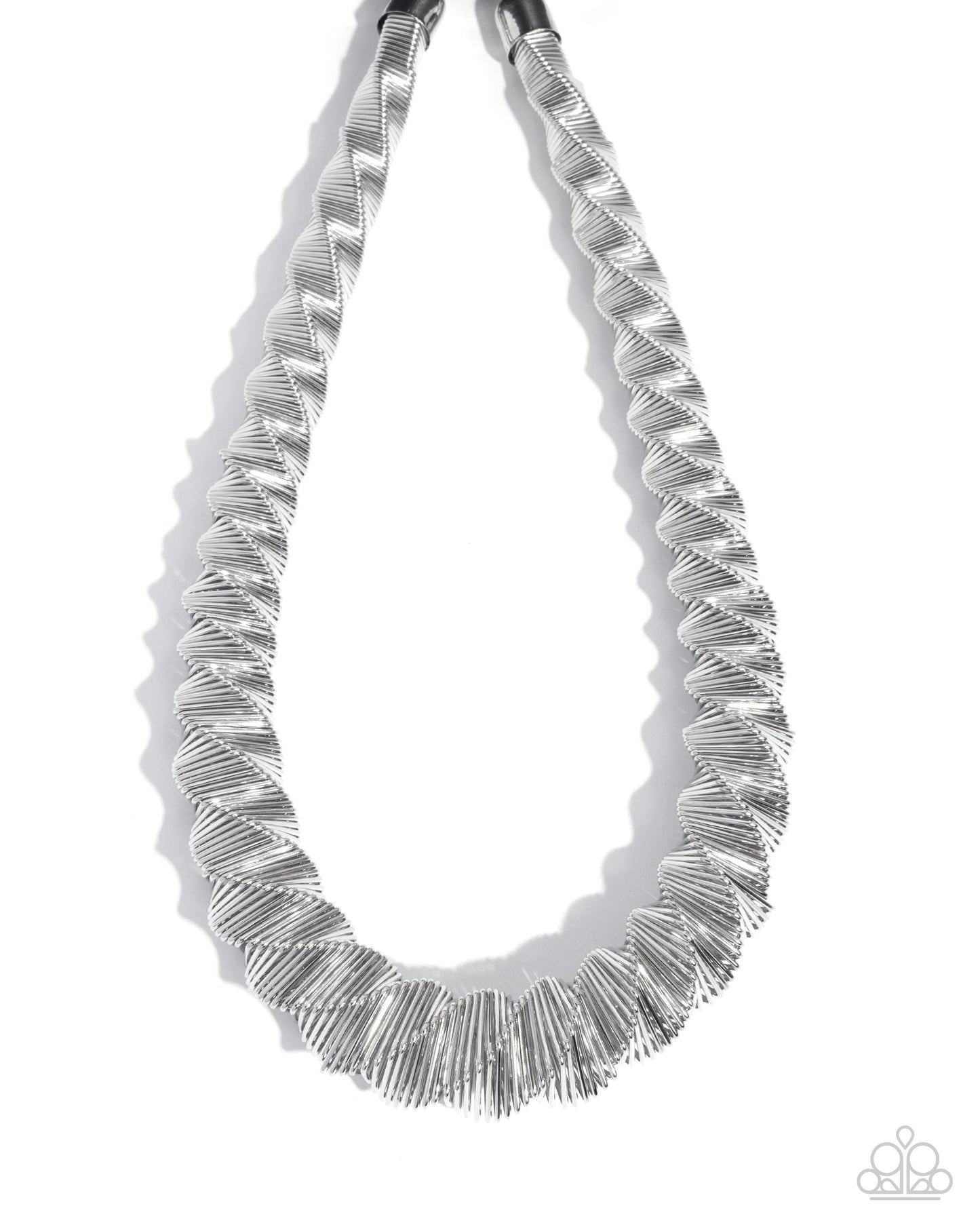 Candescent Coils Silver Necklace - Paparazzi Accessories