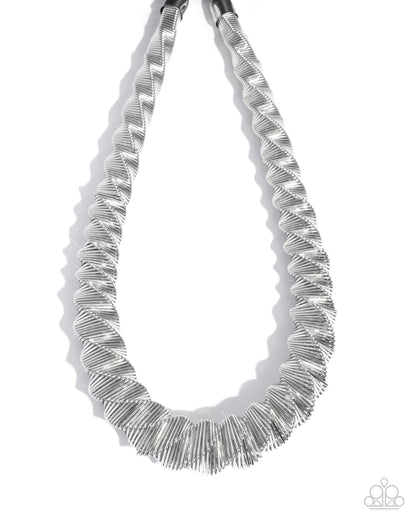 Candescent Coils Silver Necklace - Paparazzi Accessories