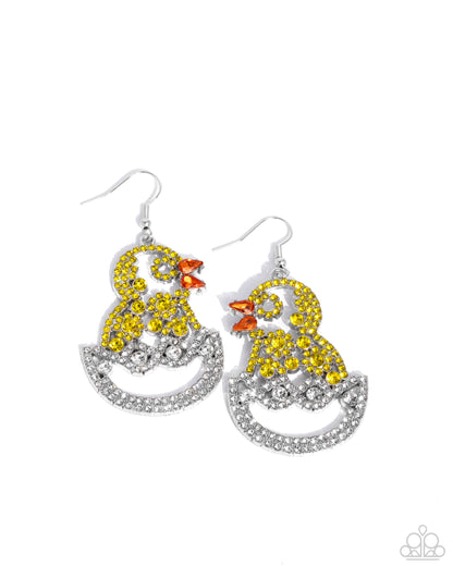 Chick Couture Yellow Earring (March 2025 LOP) - Paparazzi Accessories