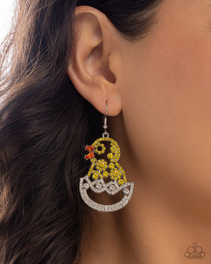 Chick Couture Yellow Earring (March 2025 LOP) - Paparazzi Accessories