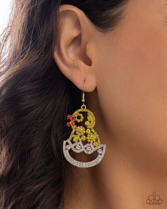 Chick Couture Yellow Earring (March 2025 LOP) - Paparazzi Accessories
