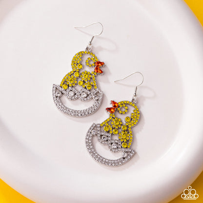 Chick Couture Yellow Earring (March 2025 LOP) - Paparazzi Accessories