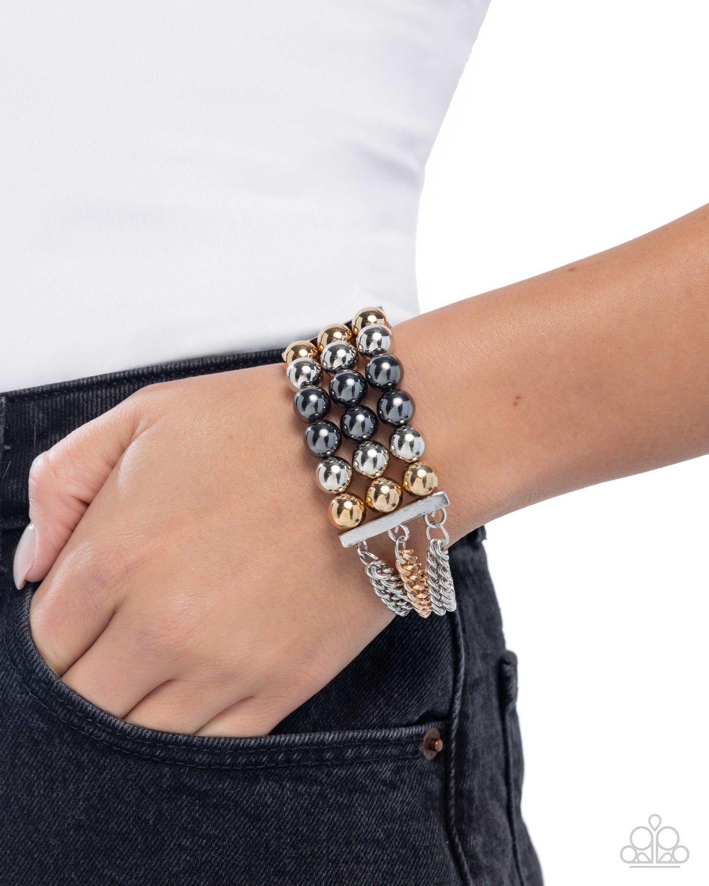 Sarcastic Stack Multi Stretch Bracelet - Paparazzi Accessories