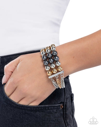 Sarcastic Stack Multi Stretch Bracelet - Paparazzi Accessories