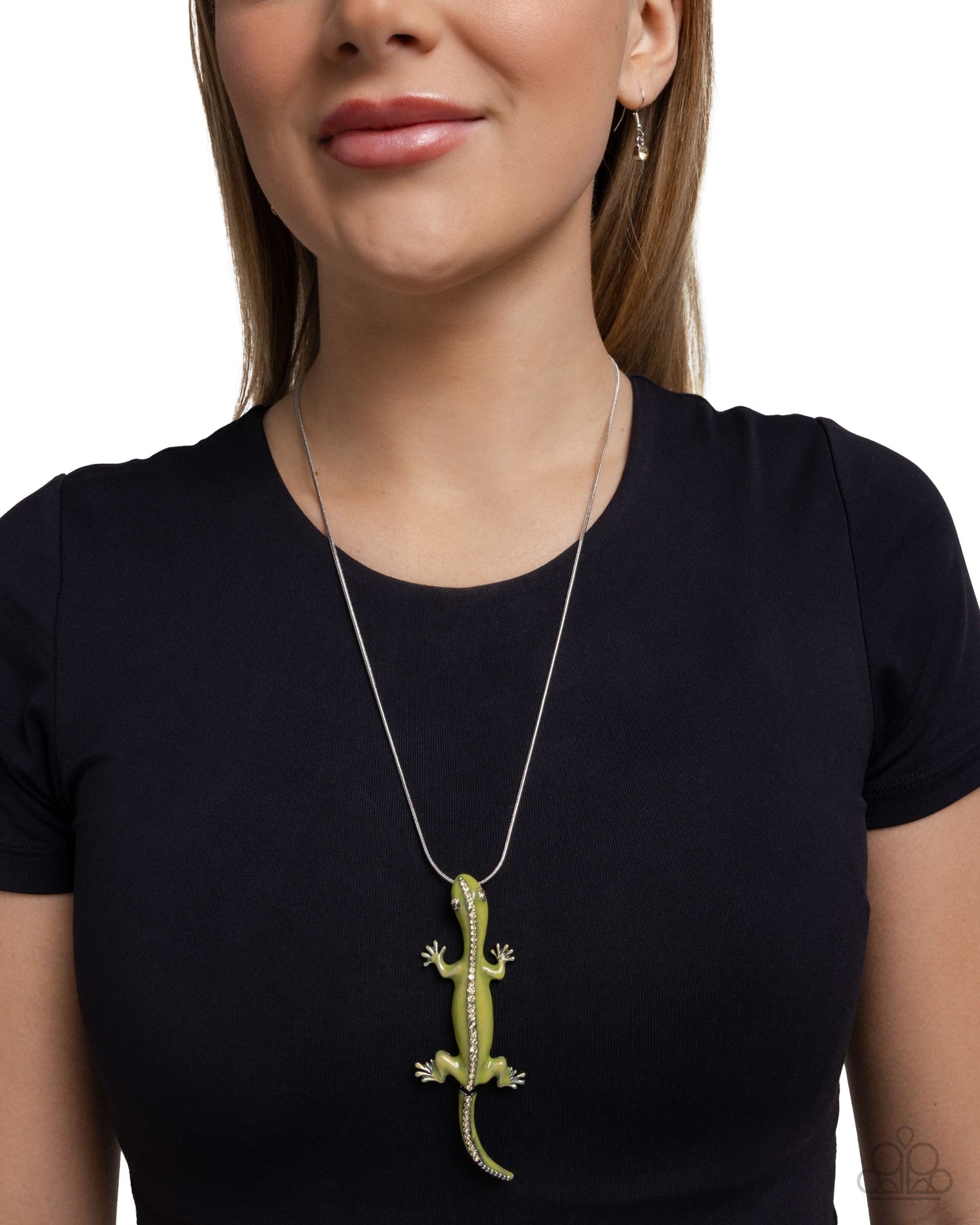 Salamander Statement Green Necklace - Paparazzi Accessories