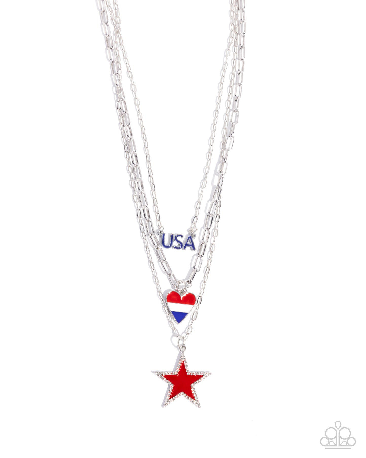 Unforgettable USA Multi Necklace - Paparazzi Accessories