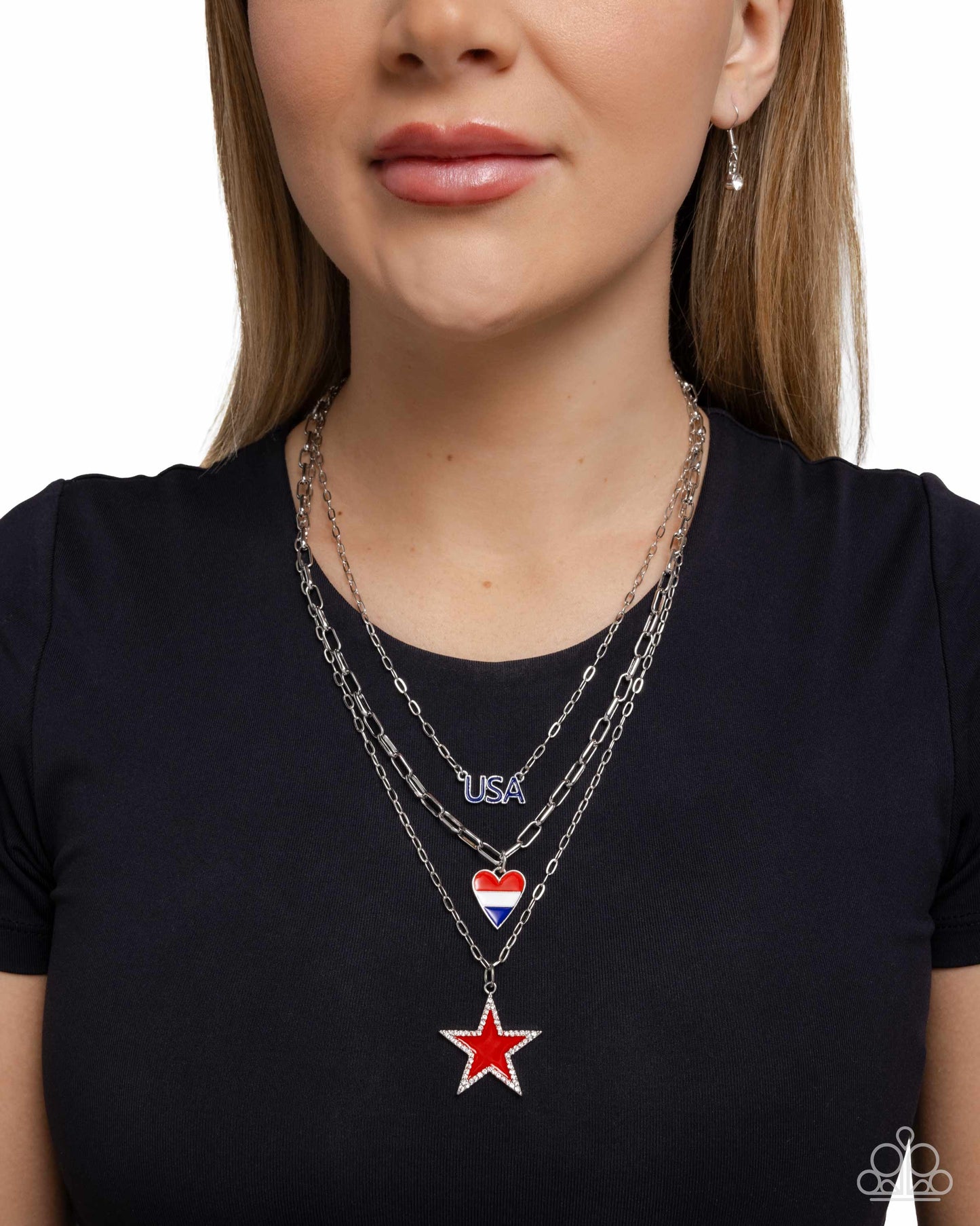 Unforgettable USA Multi Necklace - Paparazzi Accessories