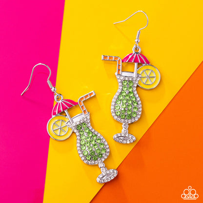 Delightful Daiquiri Green Earring - Paparazzi Accessories