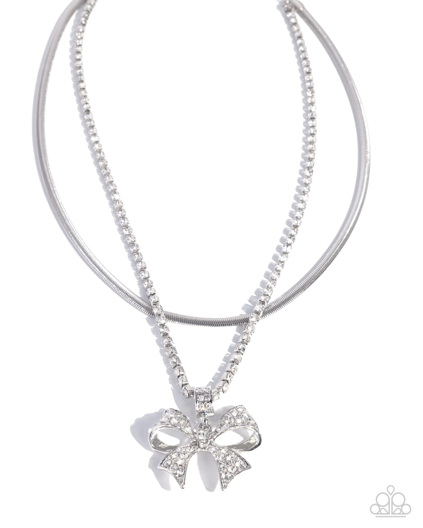 Cheerful Coquette White Necklace - Paparazzi Accessories