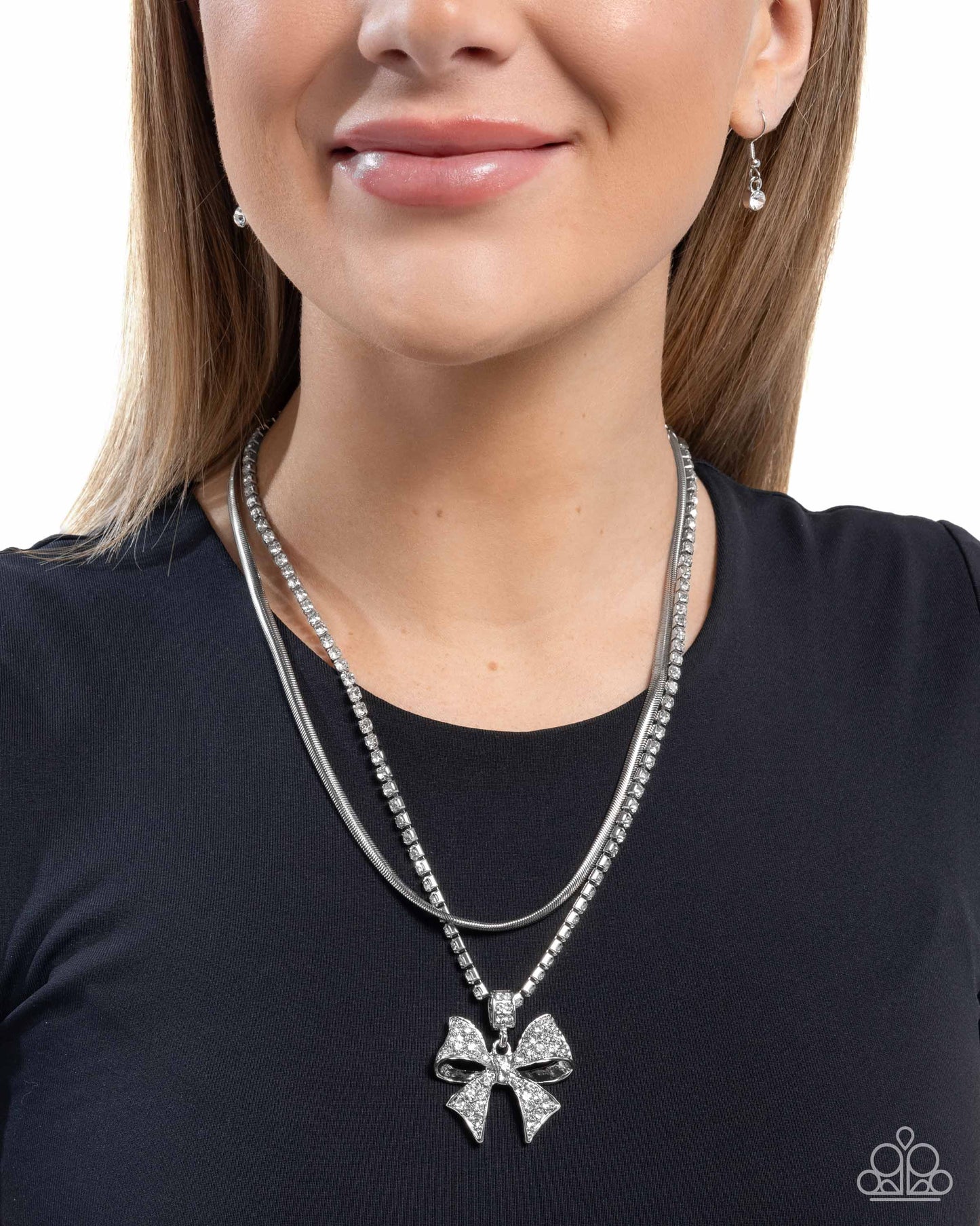 Cheerful Coquette White Necklace - Paparazzi Accessories