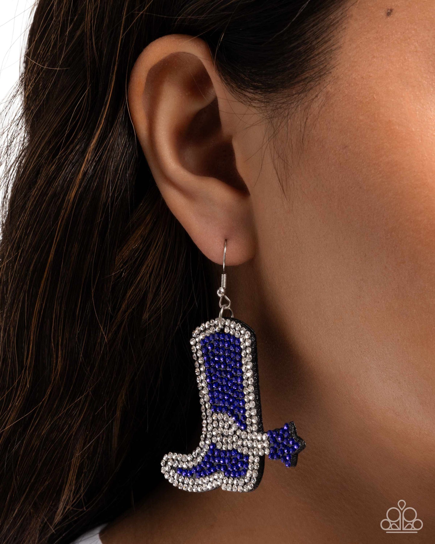 Benevolent Boot Blue Earring - Paparazzi Accessories