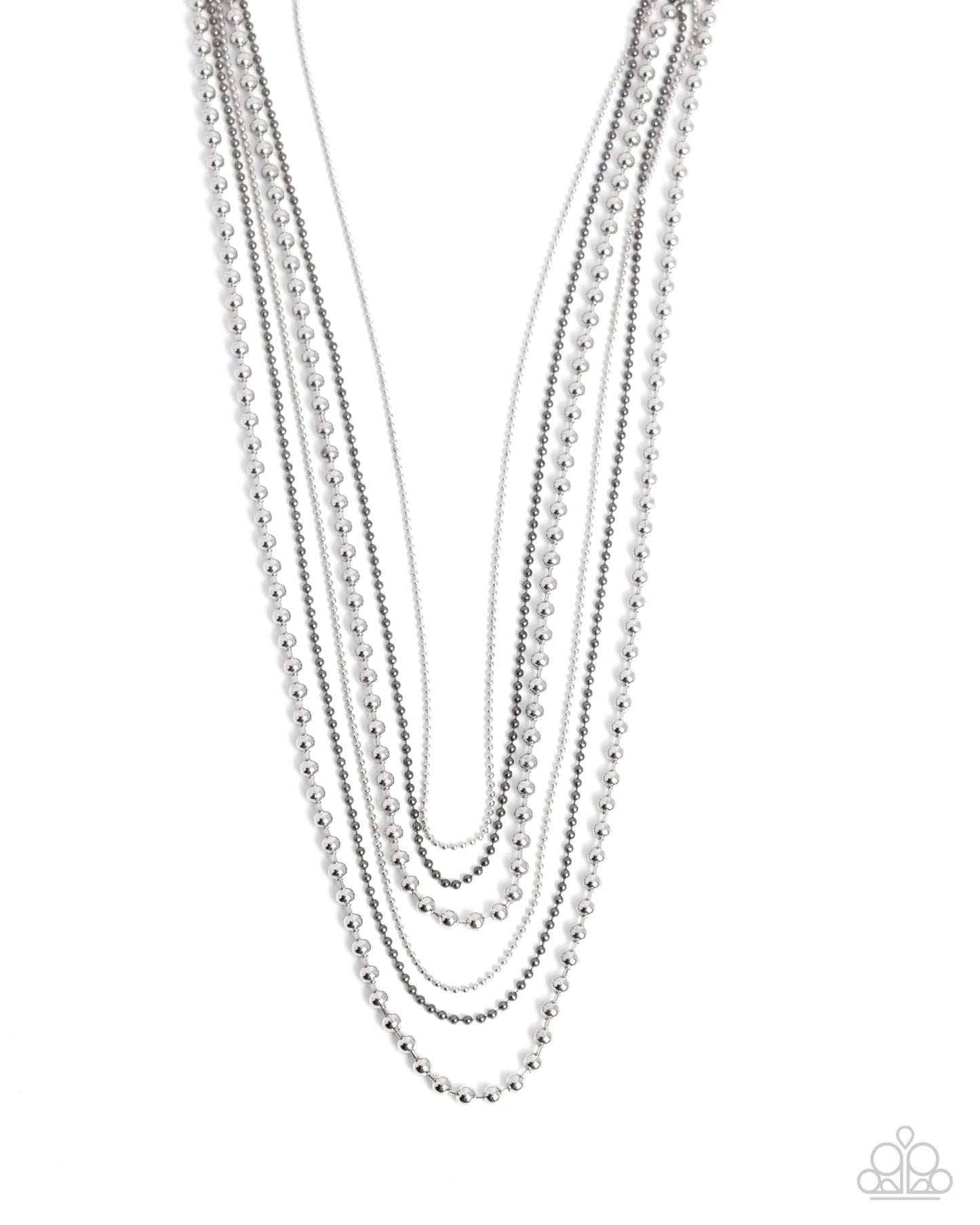 Lockdown Layers Silver Necklace - Paparazzi Accessories