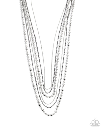 Lockdown Layers Silver Necklace - Paparazzi Accessories