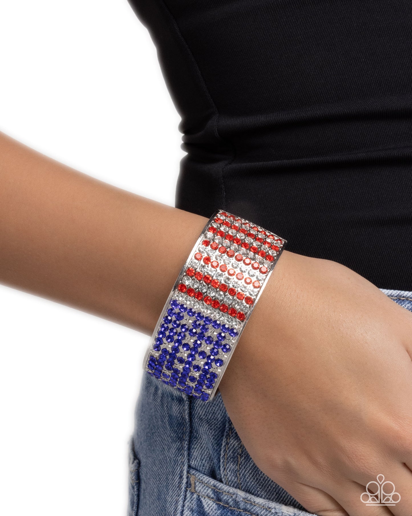 Passionate Patriotism Multi Hinge Bracelet - Paparazzi Accessories