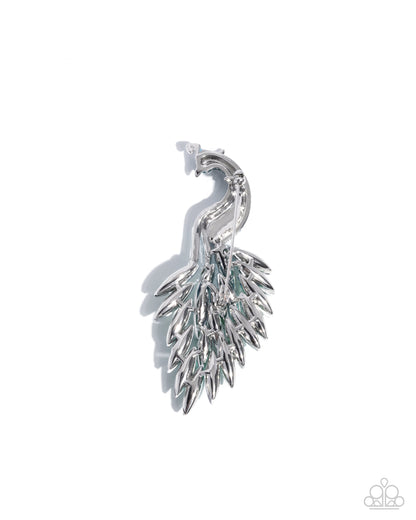 Peacock Pedestal Blue Brooch - Paparazzi Accessories