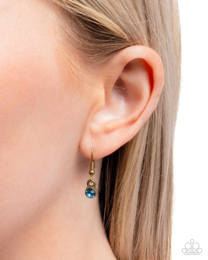 Peacock Patchwork Brass Necklace - Paparazzi Accessories