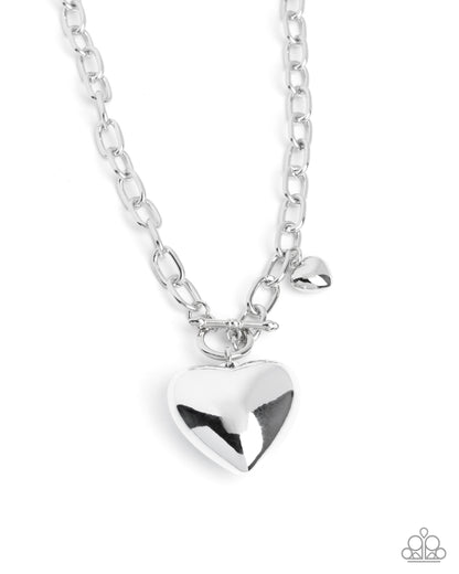 Heartfelt Hangout Silver Necklace - Paparazzi Accessories
