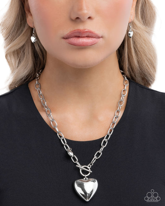 Heartfelt Hangout Silver Necklace - Paparazzi Accessories