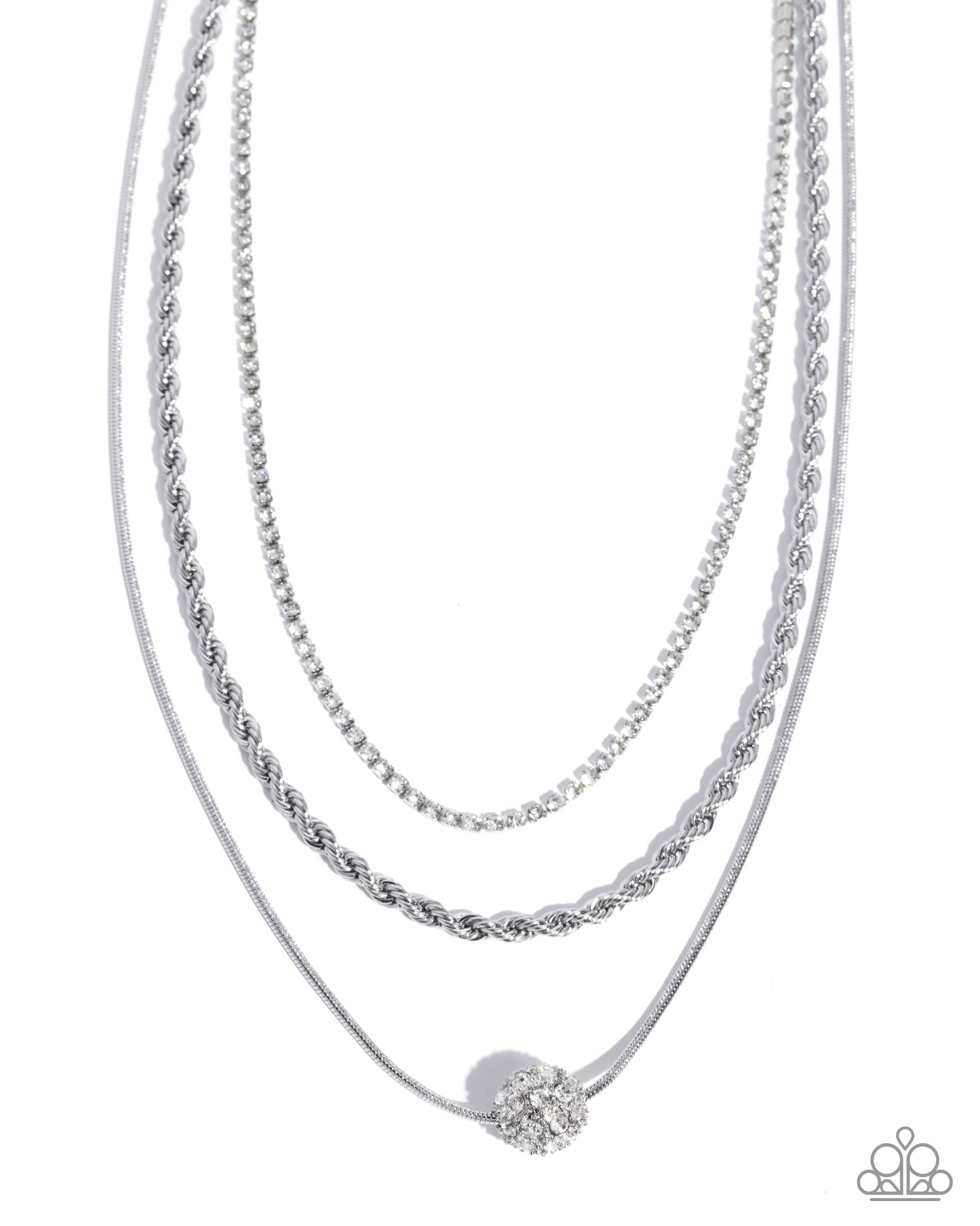 True Love Tiers White Necklace - Paparazzi Accessories