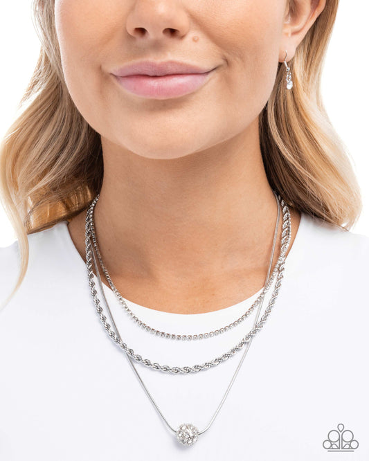 True Love Tiers White Necklace - Paparazzi Accessories