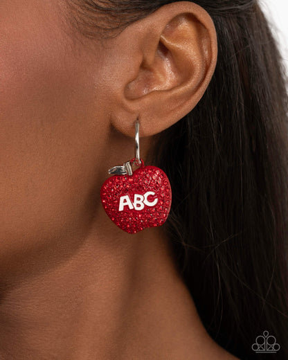 Adorable ABCs Red Apple Earring (July 2025 LOP) - Paparazzi Accessories