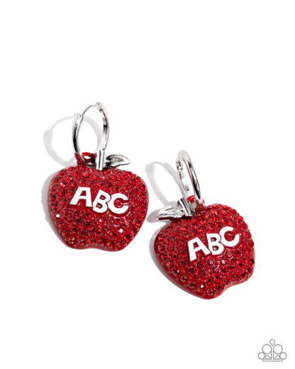 Adorable ABCs Red Apple Earring (July 2025 LOP) - Paparazzi Accessories