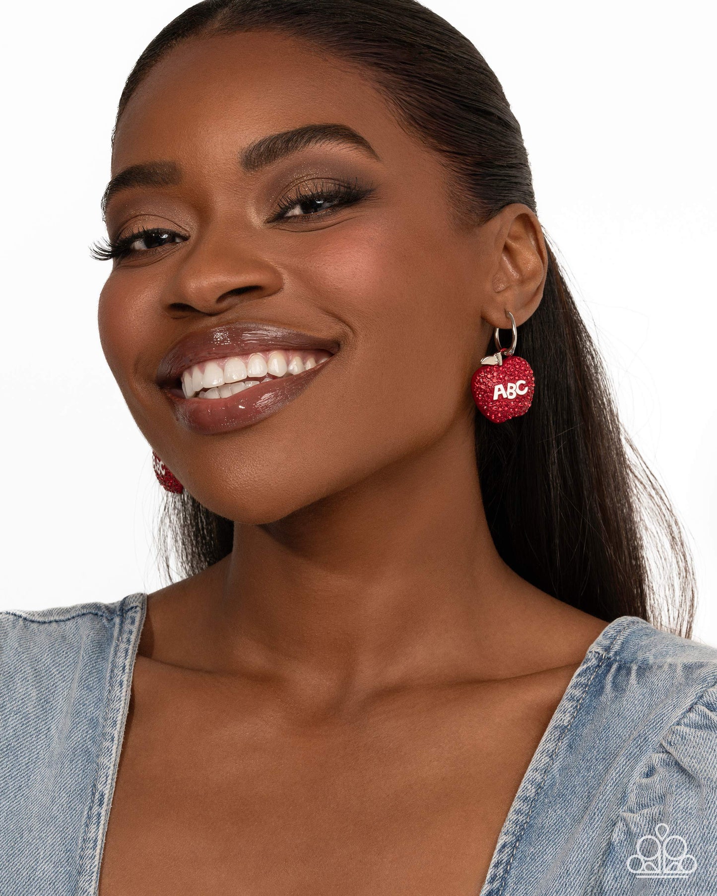 Adorable ABCs Red Apple Earring (July 2025 LOP) - Paparazzi Accessories