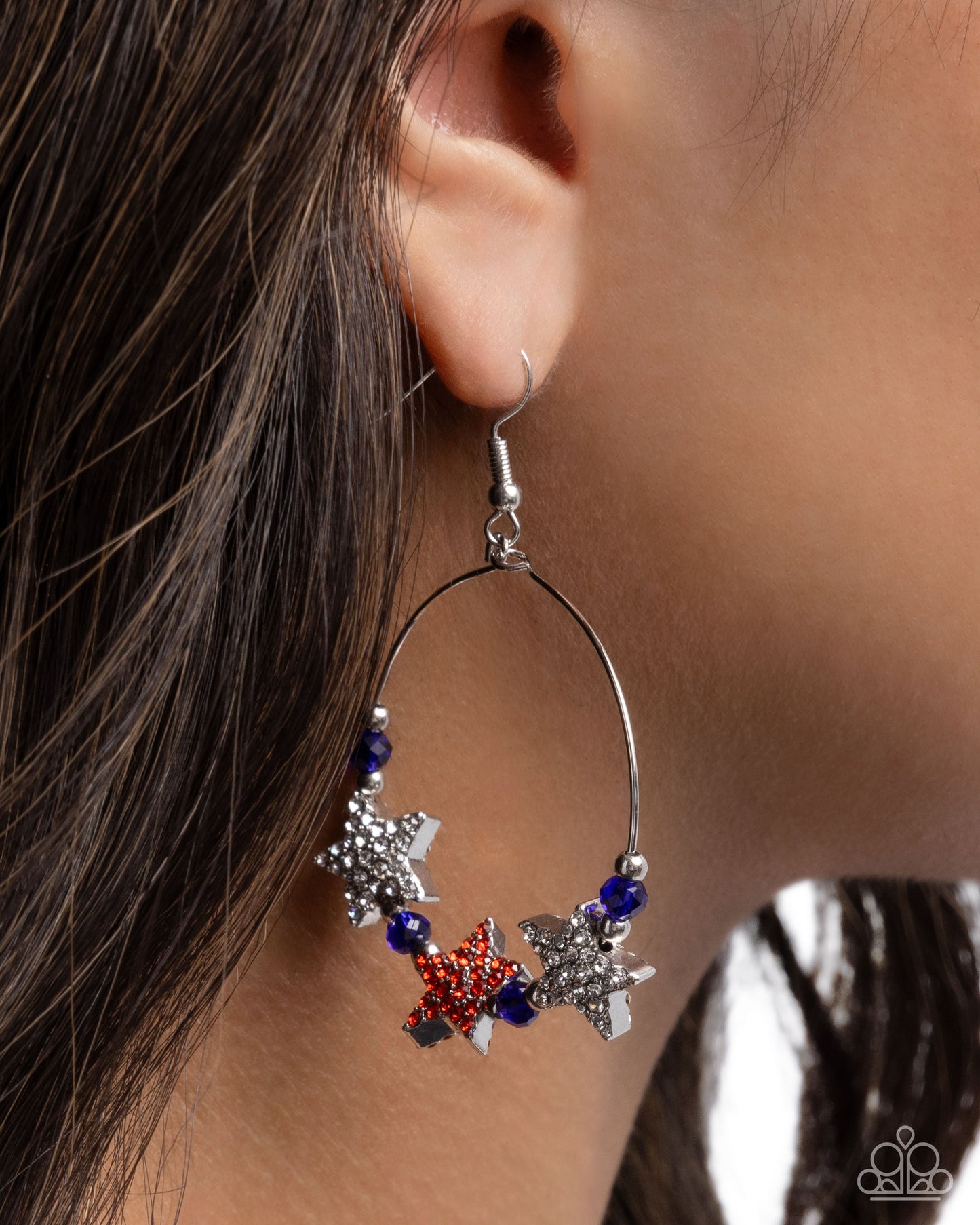 Country Countdown Multi Star Earring - Paparazzi Accessories