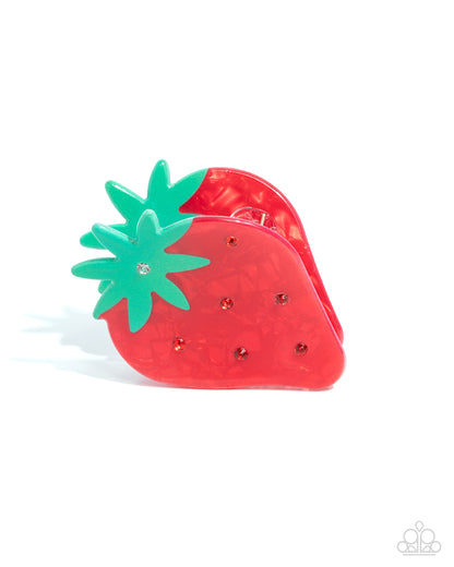 Strawberry Showcase Red Claw Clip - Paparazzi Accessories