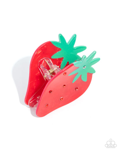 Strawberry Showcase Red Claw Clip - Paparazzi Accessories