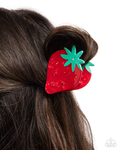 Strawberry Showcase Red Claw Clip - Paparazzi Accessories
