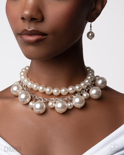 Sophisticated to the Max White Pearl Necklace - Paparazzi Accessories
