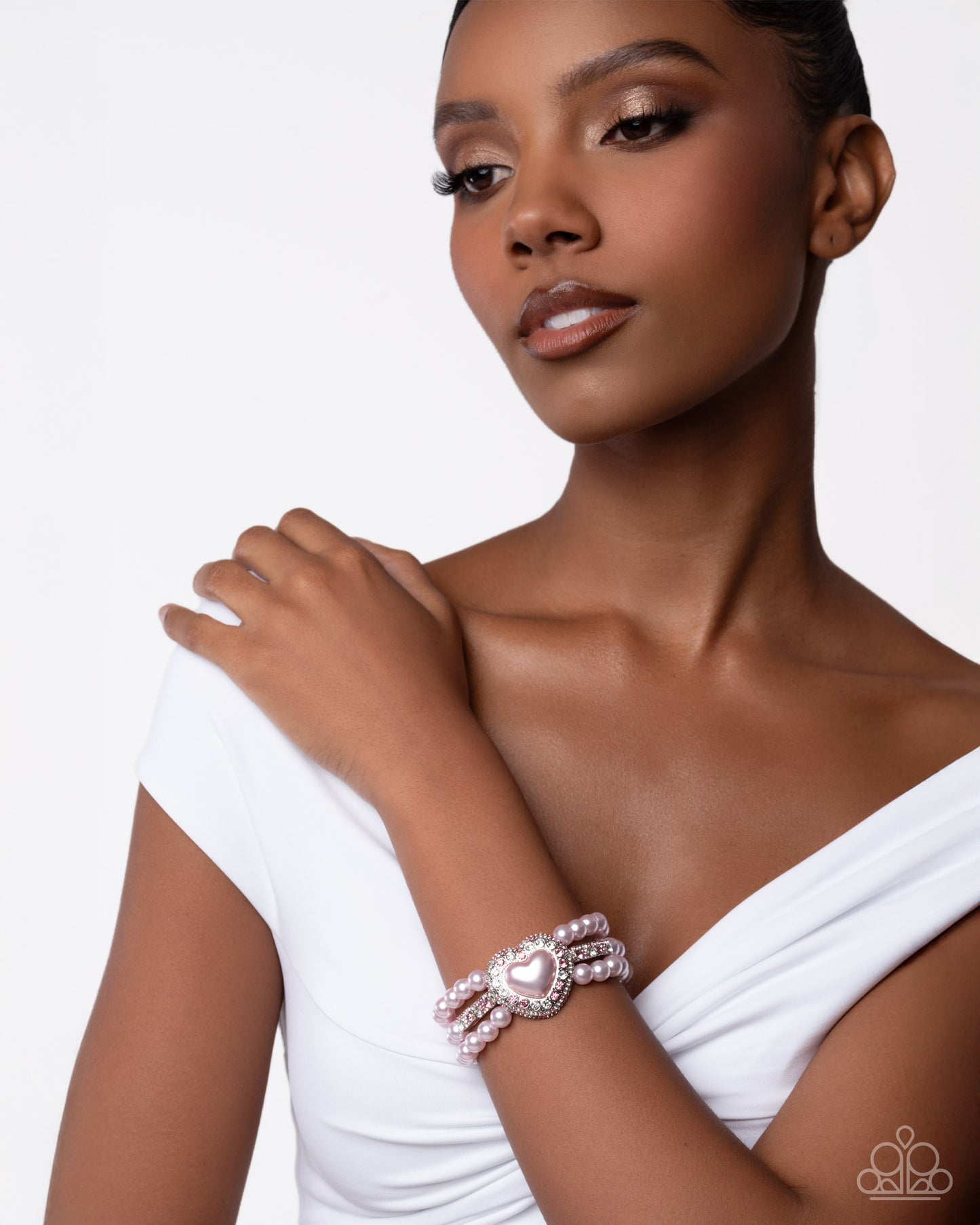 Lifelong Love Letter Pink Heart Stretch Bracelet - Paparazzi Accessories