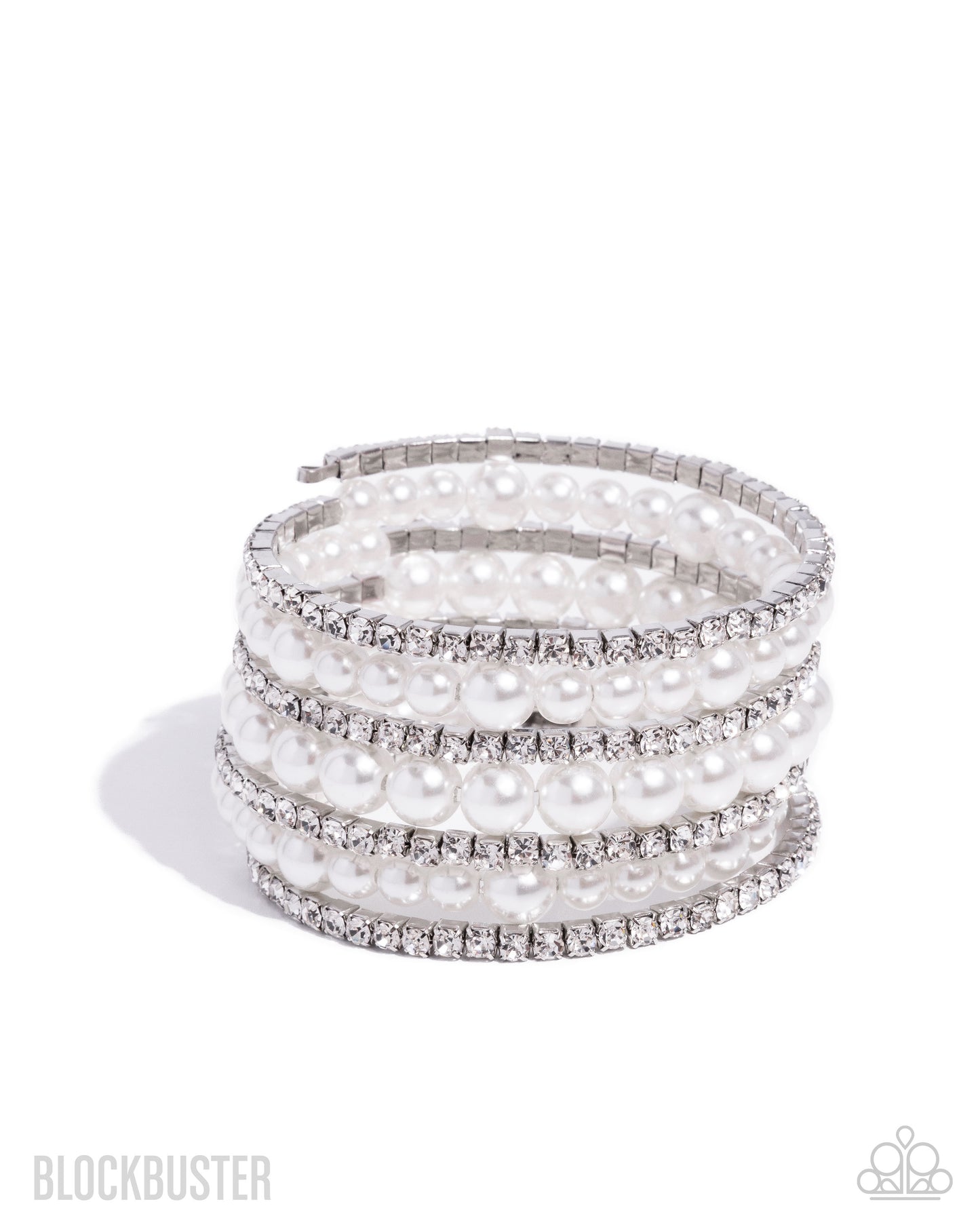 Finalized Flair White Pearl Coil Bracelet - Paparazzi Accessories