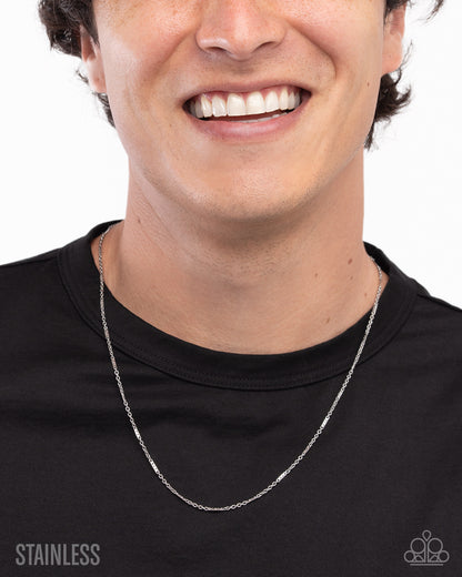 No Drama Silver Stainless Steel Necklace