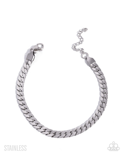 Weekend Wait Silver Stainless Steel Clasp Bracelet