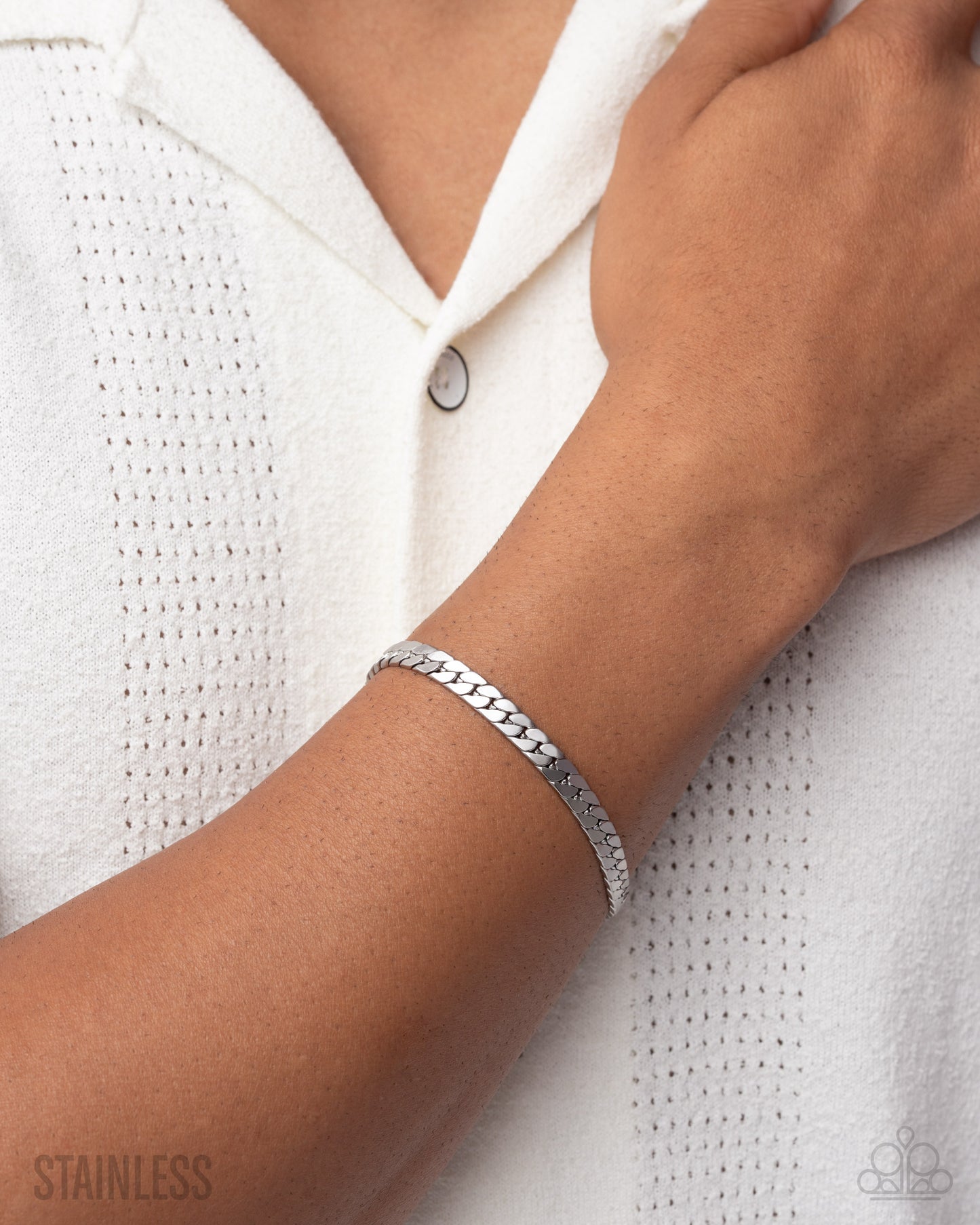 Weekend Wait Silver Stainless Steel Clasp Bracelet