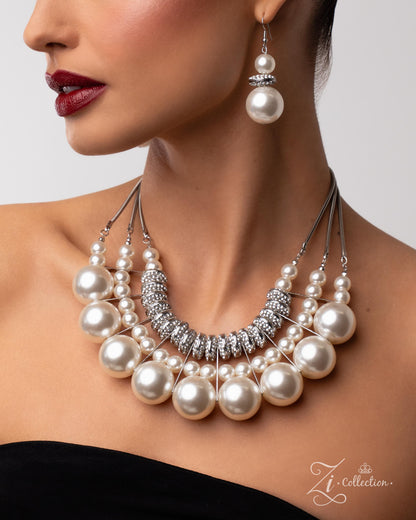 Affluent White Pearl 2025 Zi Necklace - Paparazzi Accessories