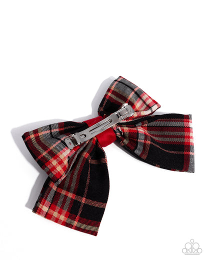 Front BOW Seat Red Hair Bow - Paparazzi Accessories