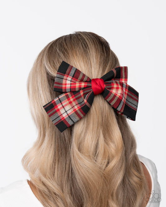 Front BOW Seat Red Hair Bow - Paparazzi Accessories