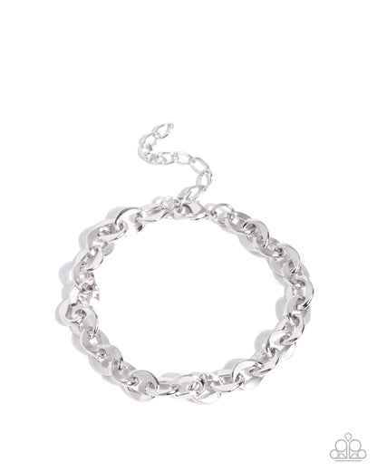 Chain Bracelet (Charms) Rhodium-Plated - Paparazzi Accessories