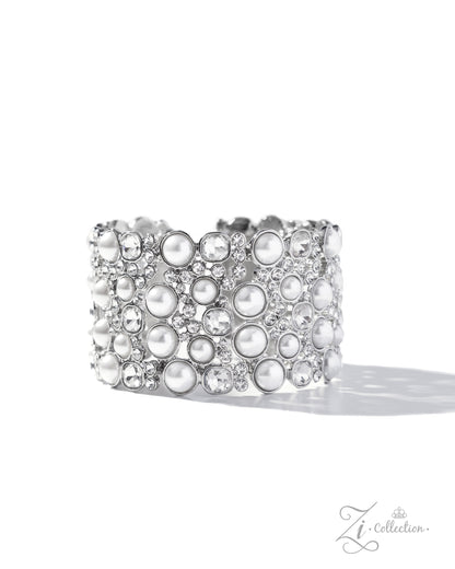 Comfortable Chic White Pearl Cuff 2025 Zi Bracelet - Paparazzi Accessories