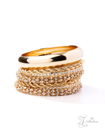 Renowned Radiance Gold Bangles 2025 Zi Bracelet - Paparazzi Accessories