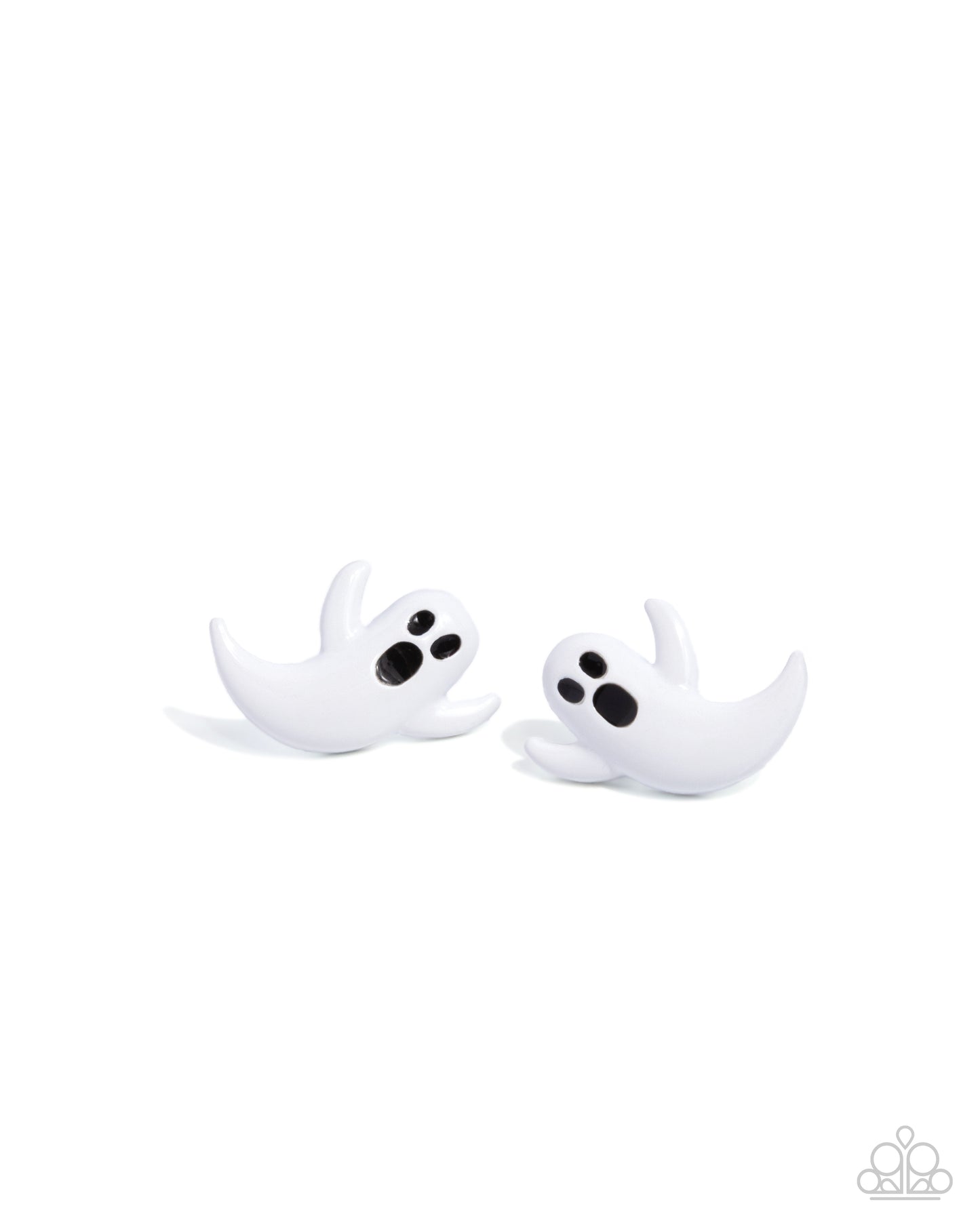 Ghost Hunter White Post Earring - Paparazzi Accessories